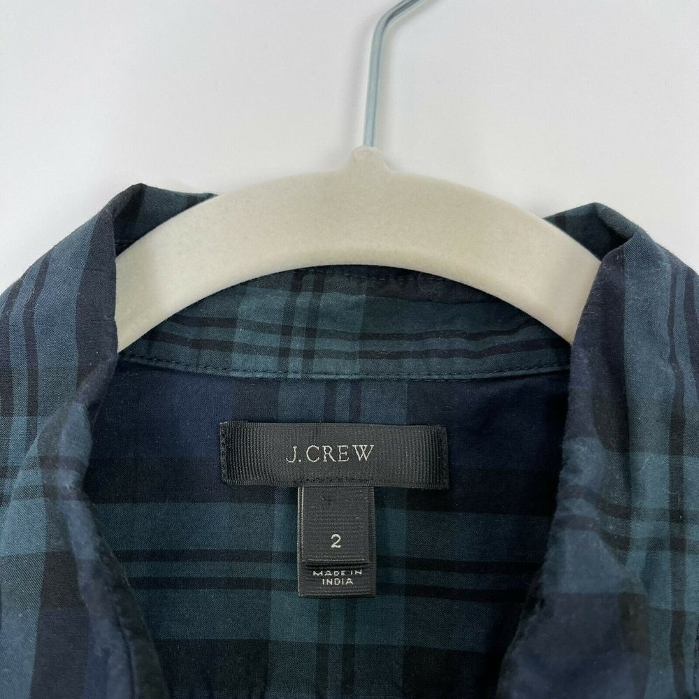 J Crew Button Down Plaid Shirt Size 2 - Picture 4 of 8
